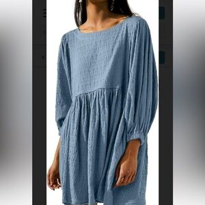 Tunic Dress Puff Sleeve Casual Babydoll Mini Dresses in box 17